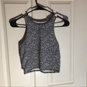 Black & White Floral Crop Top